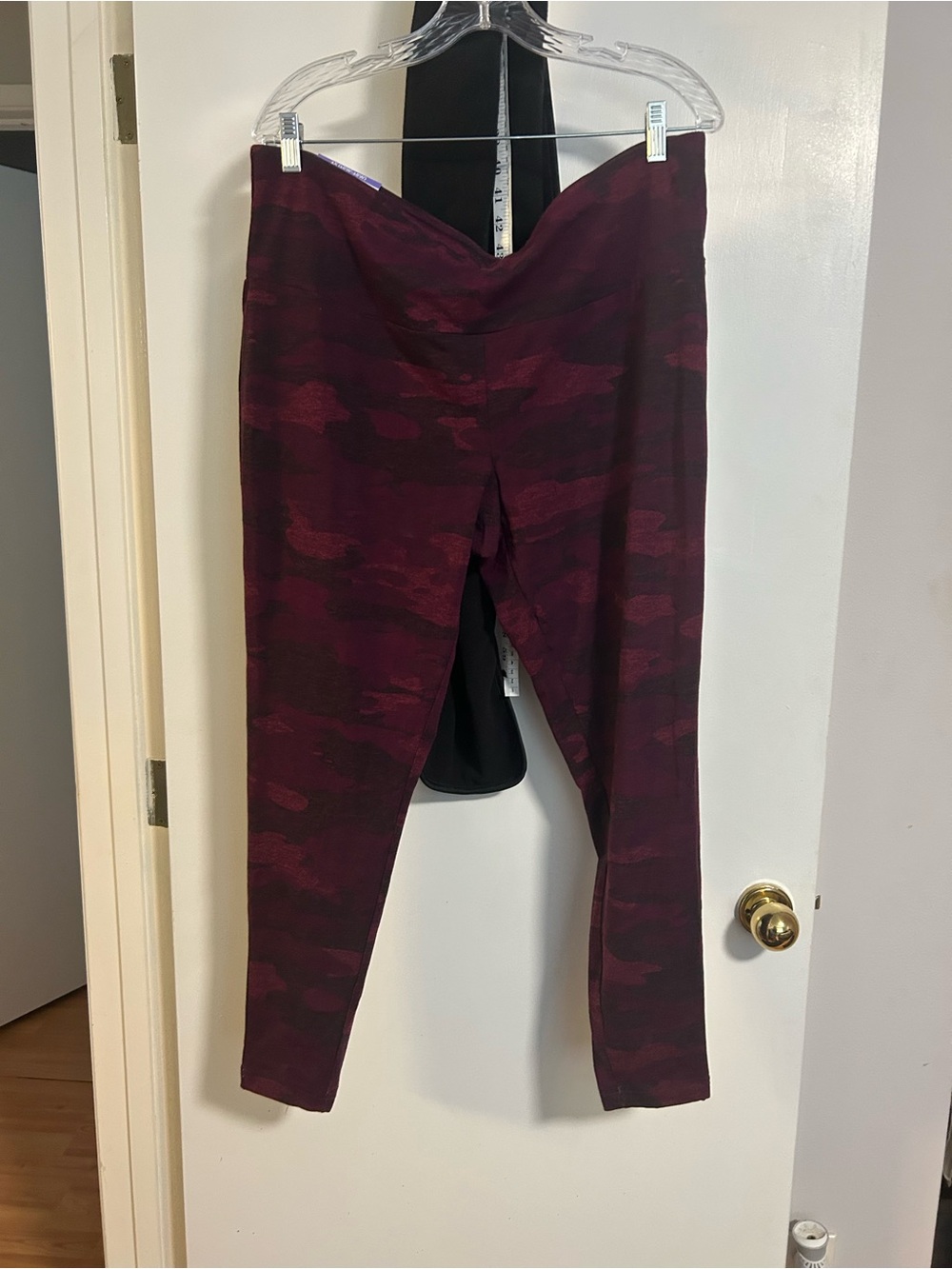 Terra & Sky Burgundy Camouflage Leggings